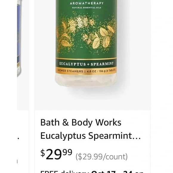 NWT Bath & Body Works Eucalyptus & Spearmint Aromatherapy Shower Steamers Six - Picture 5 of 5